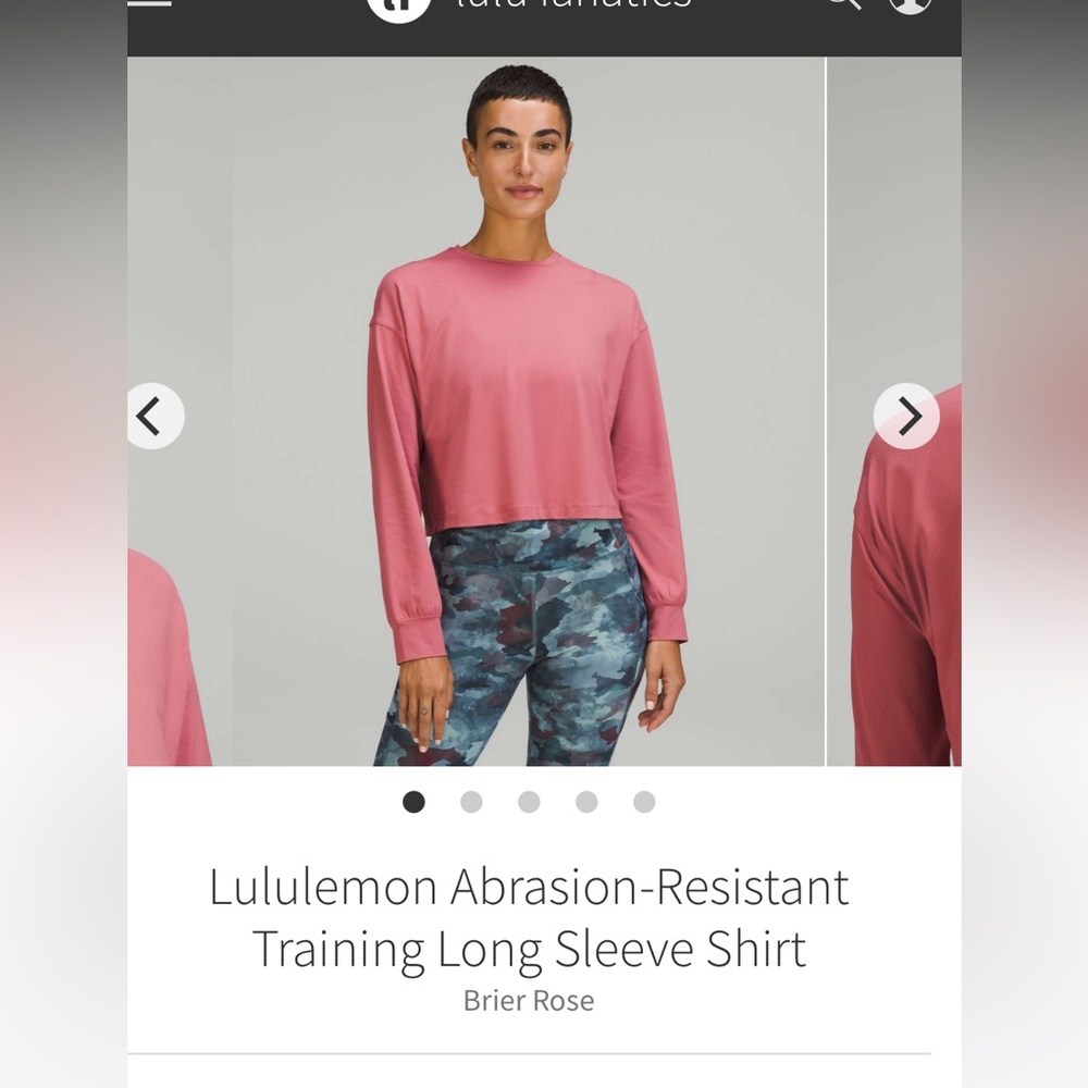 Lululemon Abrasion Resistant Training Top